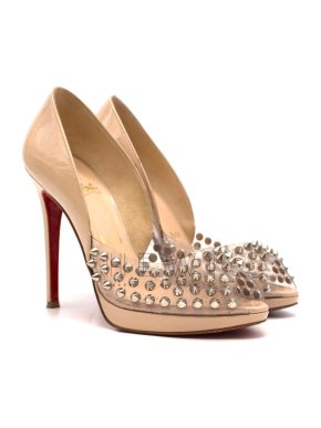 Christian Louboutin very prive plexi spiked heels