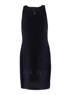 St. John Couture knit sequin black dress