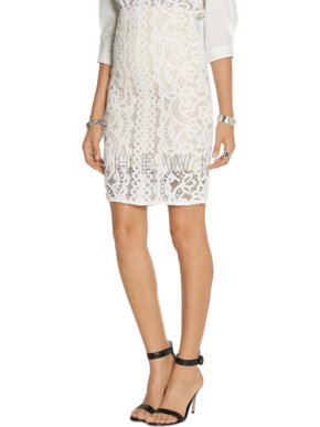 Lover Libra lace pencil skirt