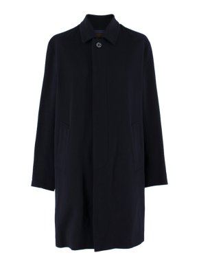 Mackintosh Navy Fine Loro Piana Cashmere Coat