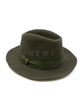 Borsalino Green Wool Fedora