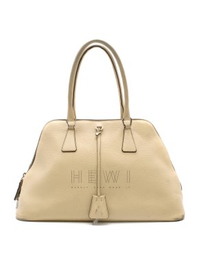 Prada Cream Leather Shoulder Bag