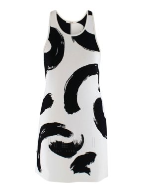 Celine Brush Stroke Jacquard Knit Mini Dress
