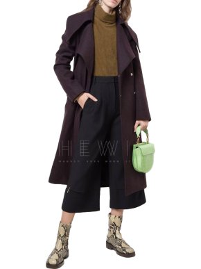 Tibi Double Breasted Oversized Collar Coat