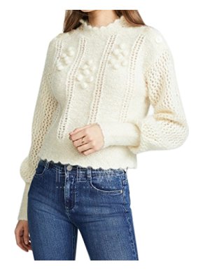 Love Shack Fancy Persephone Cream Sweater