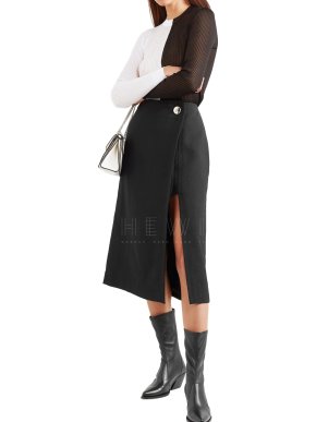 Givenchy Two-tone ribbed-knit sweater