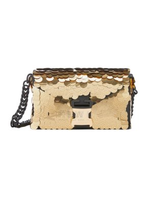 Christopher Kane Devine Gold Sequin shoulder bag