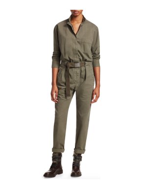 Brunello Cucinelli Green Military Jumpsuit