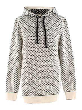 Celine Textured Knit Monogram Hoodie