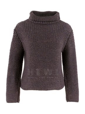 Brunello Cucinelli Cashmere Roll Neck Chunky Knit Sweater