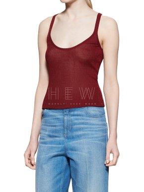Gucci Silk Ribbed Tank Top
