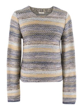Chloe Striped Knit Wool Jumper