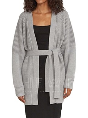 Ninety Percent Merino Chunky Rib Cardigan - Current Season