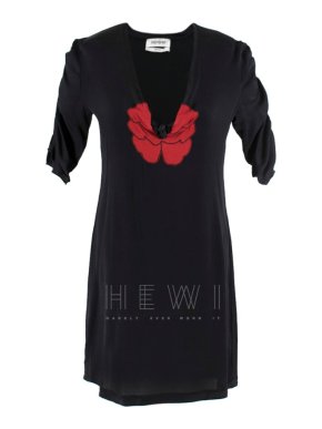 Yves Saint Laurent Vintage Black Flower Cut-Out Mini Dress