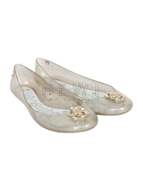 Philipp Plein Glitter Skull Rubber Ballerina Flats