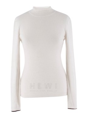 Ernest Leoty White Turtle Neck Jumper