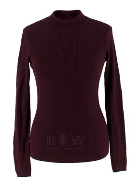 Ernest Leoty Wool Burgundy Turtle Neck Jumper