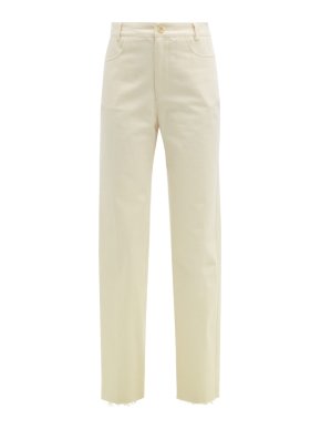 Albus Lumen Cream High-Rise Straight Leg Jeans - Current Season