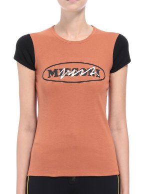 M Missoni Orange Logo Print T-shirt