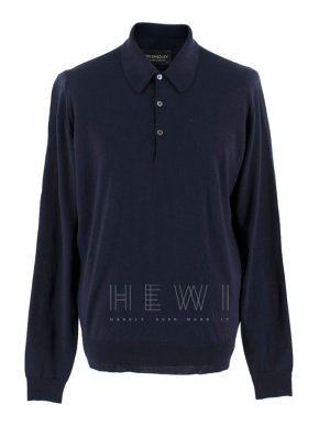 John Smedley Men's Blue Belper Polo Shirt