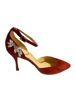 Charlotte olympia Red Crystal Embellished Sandals