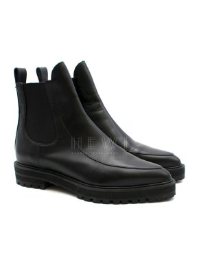 Proenza Schouler Black Leather Chelsea Ankle Boots