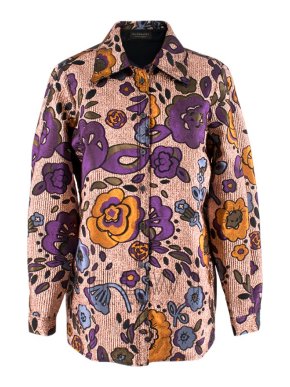 Burberry Metallic Floral Jacquard Shirt
