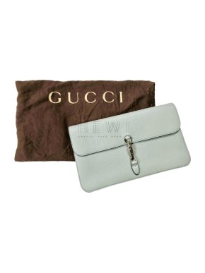 Gucci pale blue leather clutch