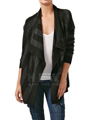 Vince Cashmere & Wool Blend Striped Open Cardigan