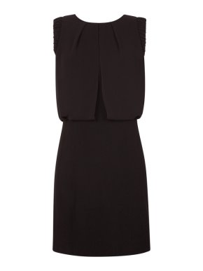 Sandro black crepe dress