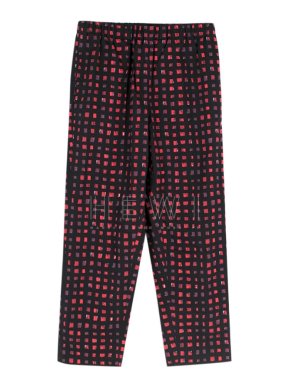 Marni Cotton Black & Pink Printed Trousers