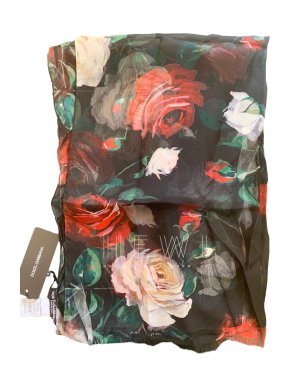 Dolce & Gabbana Rose Print SIlk Twill Wrap Scarf