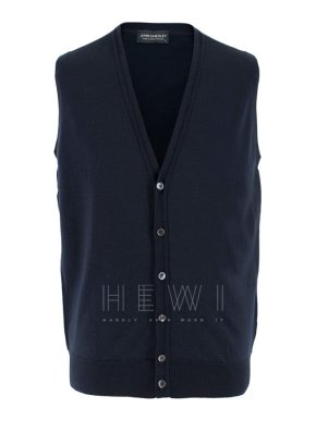 John Smedley Wool Blue Buttoned Vest