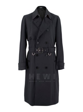 Dior Homme Virgin Wool Black Trench Coat