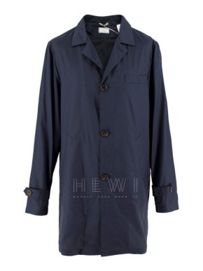 Brunello Cucinelli Navy Blue Wool Lightweight Jacket