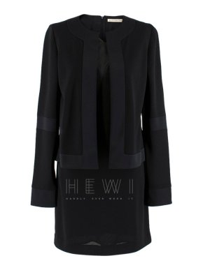 Balenciaga Black Shift Dress W/ Jacket Overlay