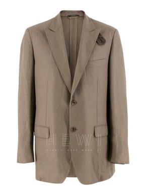 Hermes Olive Green Linen Blazer