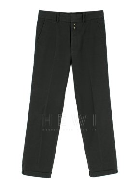 Gucci Men's Navy Blue Straight Leg Trousers