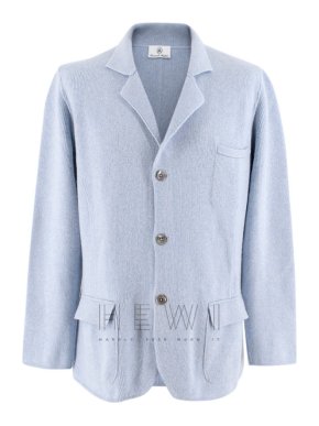 Emanuele Maffeis cashmere blue blazer