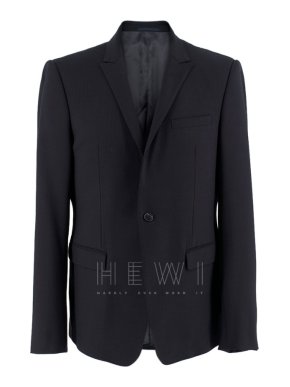 Armani Navy Blue Wool Blend Jacket