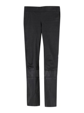 Alexander McQueen Black Leather & Suede Pants