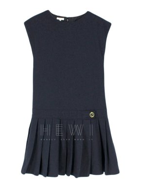 Gucci Girl's 14y Short Navy Blue Wool Dress