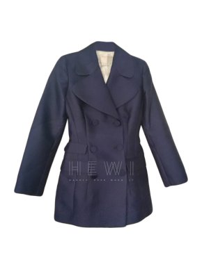 Antonio Berardi Navy Silk Blend Jacket