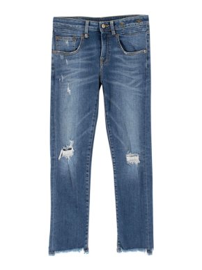 R13 Distressed Straight Boy Jeans