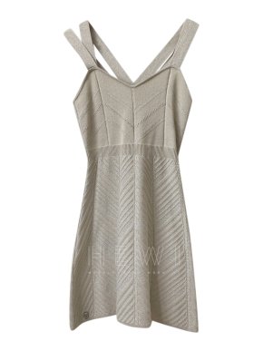 Philipp Plein Silk Blend Metallic Knit Dress