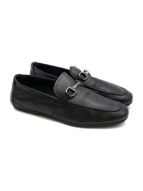 Salvatore Ferragamo Black Leather Loafers