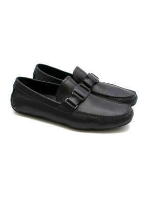 Salvatore Ferragamo Black Leather Loafers