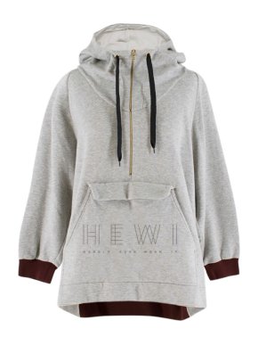Marni Grey Jersey Half Zip Hoodie