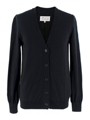 Maison Margiela Black Zip Back Cardigan