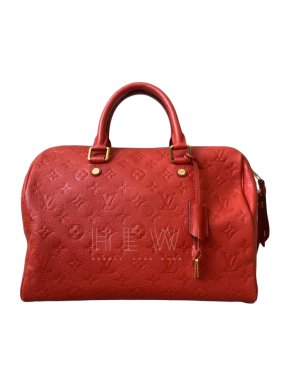 Louis Vuitton Red Monogram Empreinte Leather Speedy 30